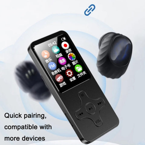 1.77 Inch Screen MP4 Player Portable Bluetooth-Compatible FM Radio Voice Recorder (Without TF Card)