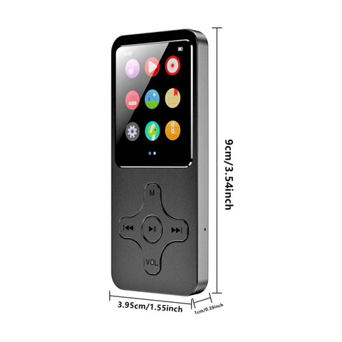 1.77 Inch Screen MP4 Player Portable Bluetooth-Compatible FM Radio Voice Recorder (Without TF Card)