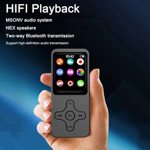 1.77 Inch Screen MP4 Player Portable Bluetooth-Compatible FM Radio Voice Recorder (Without TF Card)