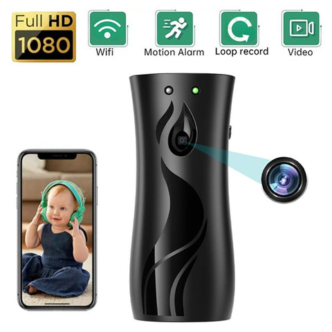 Humidifier Shape WiFi Camera Baby Monitoring Motion Detection 1080P HD Security Cam