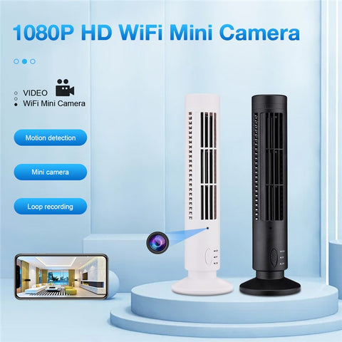 Tower Fan HD 1080P WiFi Camera Home Security Remote Viewing Motion Detection Camera