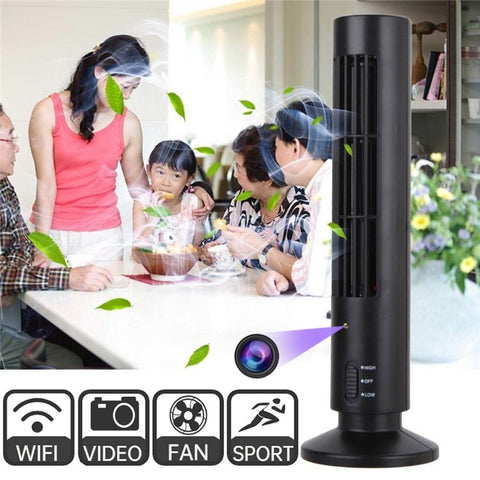 Tower Fan HD 1080P WiFi Camera Home Security Remote Viewing Motion Detection Camera