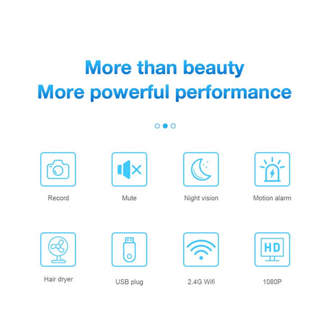 Tower Fan HD 1080P WiFi Camera Home Security Remote Viewing Motion Detection Camera