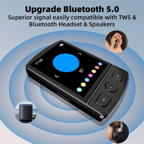 MP3-07 32GB Portable Bluetooth-compatible MP3 Music Video Player FM Radio 1.77-inch Screen MP4 Player