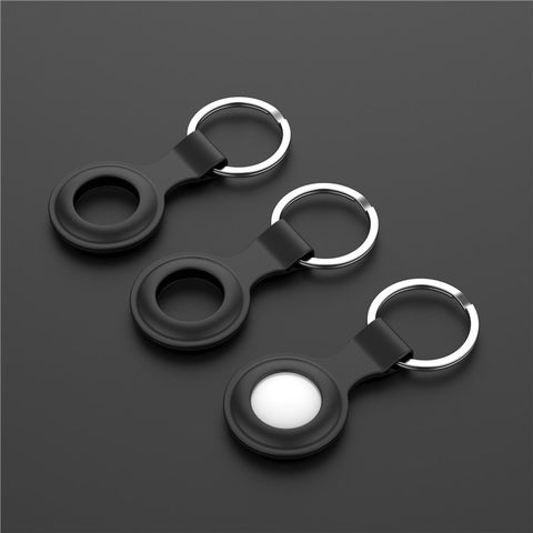 Silicone Protective Cover Carry Case with Anti-lost Keyring for Apple Airtags Bluetooth-compatible Wireless Tracker