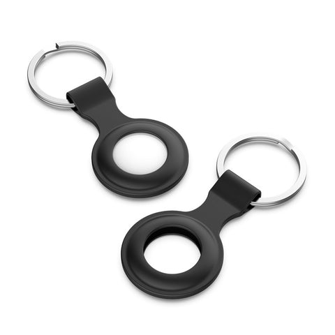 Silicone Protective Cover Carry Case with Anti-lost Keyring for Apple Airtags Bluetooth-compatible Wireless Tracker