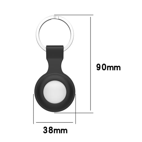 Silicone Protective Cover Carry Case with Anti-lost Keyring for Apple Airtags Bluetooth-compatible Wireless Tracker
