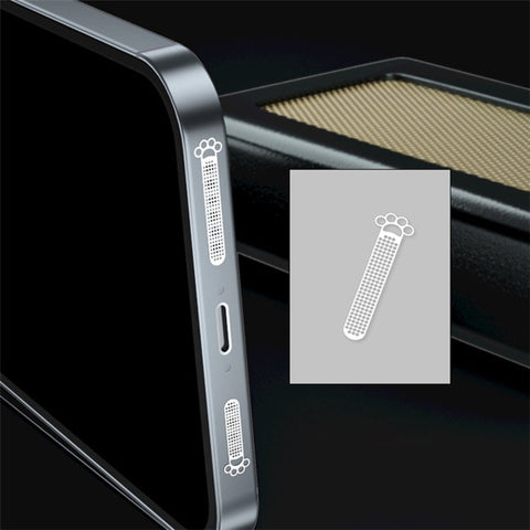 Speaker Anti-Dust Net Adhesive Stickers for iPhone 12-14 Series, Phone Horn Cover Cat Paw Universal Trumpet Dustproof Net Accessories
