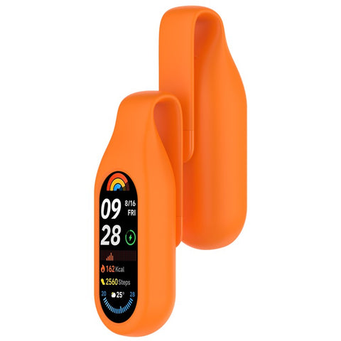 For Xiaomi Smart Band 10  /  9  /  8 Clip Buckle Replacement Case Smart Watch Silicone Cover Storage Holder