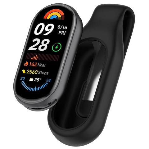For Xiaomi Smart Band 10  /  9  /  8 Clip Buckle Replacement Case Smart Watch Silicone Cover Storage Holder