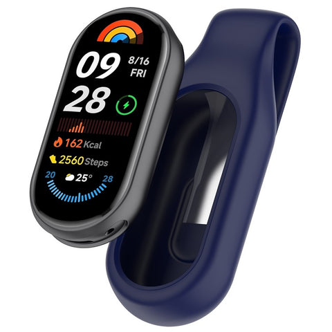 For Xiaomi Smart Band 10  /  9  /  8 Clip Buckle Replacement Case Smart Watch Silicone Cover Storage Holder