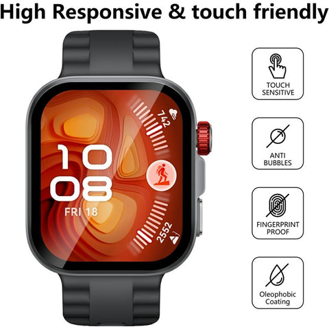 2Pcs For Huawei Watch Fit 4 Pro Watch Film Anti-Scratch PET 3D Smartwatch Screen Protector