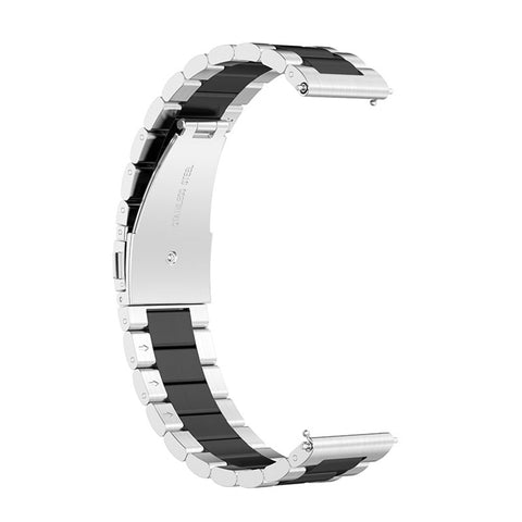 22mm 3-bead Stainless Steel Smart Watch Band Smart Bracelet Strap for Huawei Watch GT 4 46mm / Watch 4 Pro / Watch 4 / GT 3 46mm / GT Runner / Garmin Forerunner 255 / Forerunner 265 / Forerunner 265 Music /  Honor Watch GS 3i