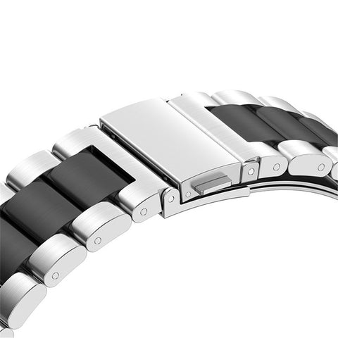 22mm 3-bead Stainless Steel Smart Watch Band Smart Bracelet Strap for Huawei Watch GT 4 46mm / Watch 4 Pro / Watch 4 / GT 3 46mm / GT Runner / Garmin Forerunner 255 / Forerunner 265 / Forerunner 265 Music /  Honor Watch GS 3i