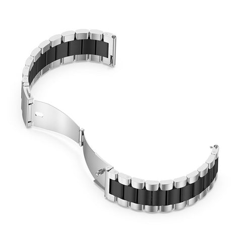 22mm 3-bead Stainless Steel Smart Watch Band Smart Bracelet Strap for Huawei Watch GT 4 46mm / Watch 4 Pro / Watch 4 / GT 3 46mm / GT Runner / Garmin Forerunner 255 / Forerunner 265 / Forerunner 265 Music /  Honor Watch GS 3i