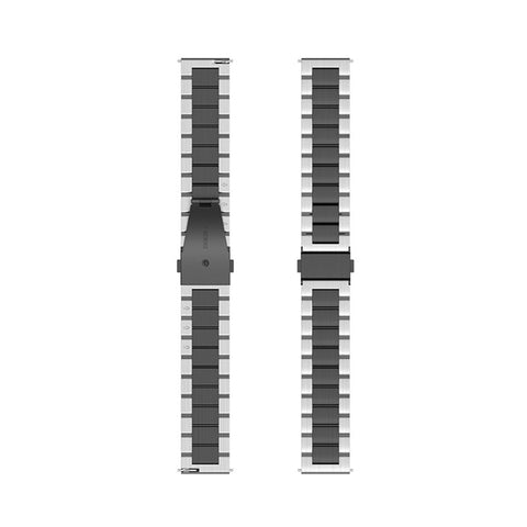 22mm 3-bead Stainless Steel Smart Watch Band Smart Bracelet Strap for Huawei Watch GT 4 46mm / Watch 4 Pro / Watch 4 / GT 3 46mm / GT Runner / Garmin Forerunner 255 / Forerunner 265 / Forerunner 265 Music /  Honor Watch GS 3i