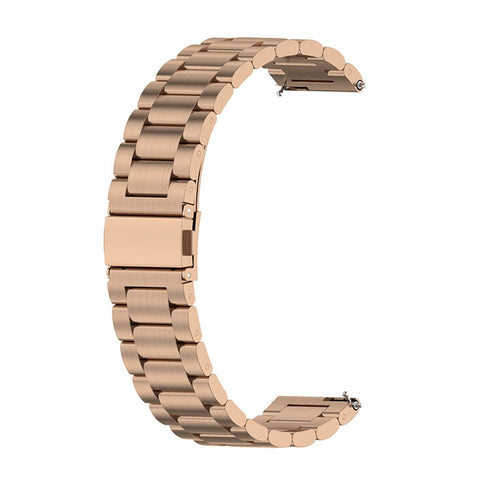 22mm 3-bead Stainless Steel Smart Watch Band Smart Bracelet Strap for Huawei Watch GT 4 46mm / Watch 4 Pro / Watch 4 / GT 3 46mm / GT Runner / Garmin Forerunner 255 / Forerunner 265 / Forerunner 265 Music /  Honor Watch GS 3i