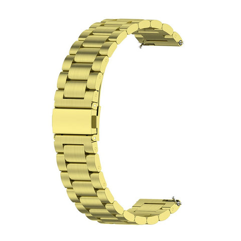 22mm 3-bead Stainless Steel Smart Watch Band Smart Bracelet Strap for Huawei Watch GT 4 46mm / Watch 4 Pro / Watch 4 / GT 3 46mm / GT Runner / Garmin Forerunner 255 / Forerunner 265 / Forerunner 265 Music /  Honor Watch GS 3i