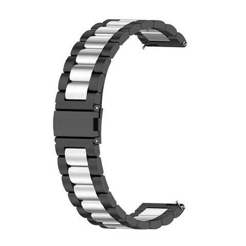 22mm 3-bead Stainless Steel Smart Watch Band Smart Bracelet Strap for Huawei Watch GT 4 46mm / Watch 4 Pro / Watch 4 / GT 3 46mm / GT Runner / Garmin Forerunner 255 / Forerunner 265 / Forerunner 265 Music /  Honor Watch GS 3i