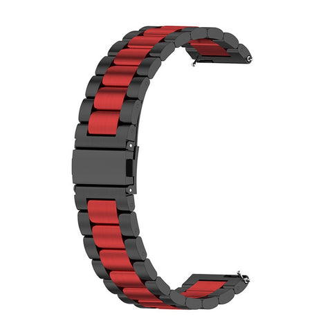 22mm 3-bead Stainless Steel Smart Watch Band Smart Bracelet Strap for Huawei Watch GT 4 46mm / Watch 4 Pro / Watch 4 / GT 3 46mm / GT Runner / Garmin Forerunner 255 / Forerunner 265 / Forerunner 265 Music /  Honor Watch GS 3i