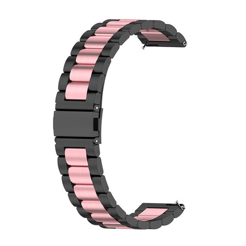 22mm 3-bead Stainless Steel Smart Watch Band Smart Bracelet Strap for Huawei Watch GT 4 46mm / Watch 4 Pro / Watch 4 / GT 3 46mm / GT Runner / Garmin Forerunner 255 / Forerunner 265 / Forerunner 265 Music /  Honor Watch GS 3i
