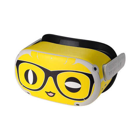 QISYKER For Oculus Quest 2 VR Glasses Cartoon PVC Protective Decals Decoration Sticker