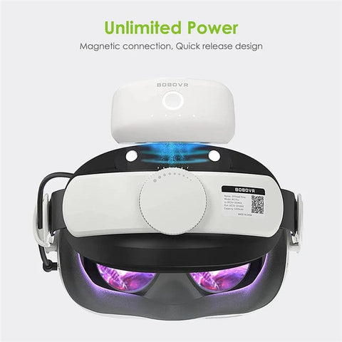 BOBOVR B2 For Meta Quest 2 VR Headset M2 Pro / M3 Pro Head Strap Battery Pack 5200mAh Replacement External Battery