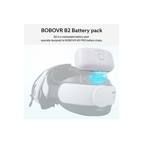 BOBOVR B2 For Meta Quest 2 VR Headset M2 Pro / M3 Pro Head Strap Battery Pack 5200mAh Replacement External Battery