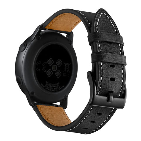 20mm Smart Watch Replacement Strap for Samsung Galaxy Watch4 Classic / Galaxy Watch4 / Galaxy Watch Active1 / Active2 Genuine Cow Leather Band