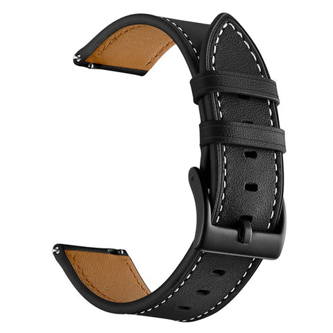 20mm Smart Watch Replacement Strap for Samsung Galaxy Watch4 Classic / Galaxy Watch4 / Galaxy Watch Active1 / Active2 Genuine Cow Leather Band