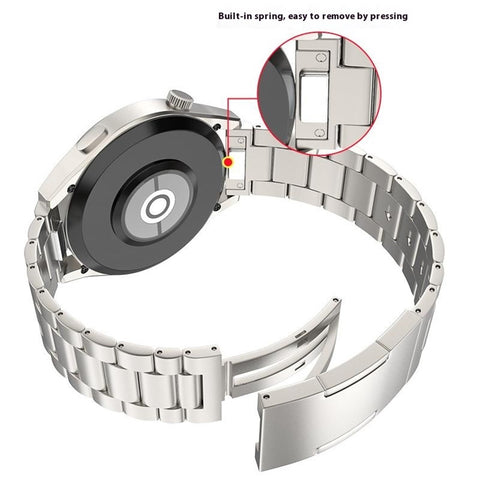 For Huawei Watch GT 7 46mm / Huawei Watch GT 4 46mm / GT 3 46mm / GT 2 46mm Titanium Alloy Watch Band Quick-Release-22mm 3-Bead Strap