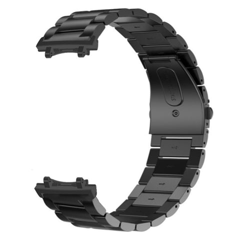 For Huami Amazfit T-Rex 3 Replacement Band Dual Press Buckle 3-Bead Steel Wrist Strap with Connector