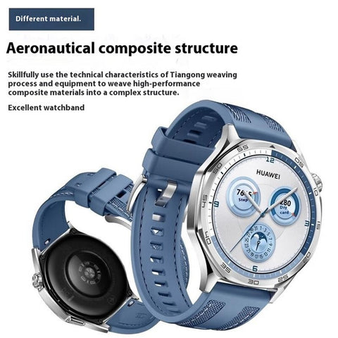 22mm Nylon Silicone Watch Band For Huawei Watch GT 5 Pro 46mm  /  GT 5 46mm  /  GT 4 46mm  /  GT 3 Pro 46mm  /  GT 3 46mm Replacement Strap