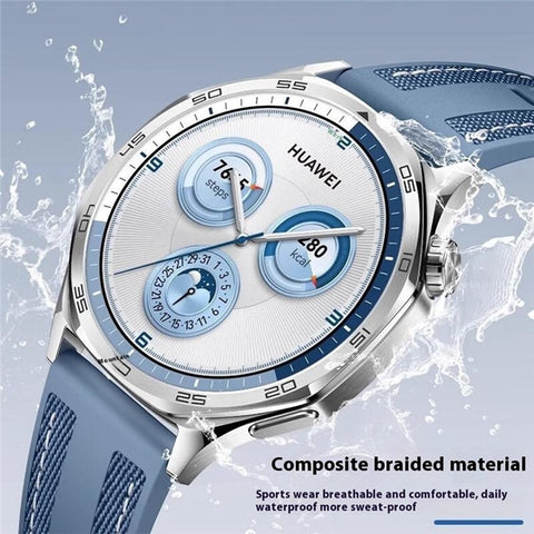 22mm Nylon Silicone Watch Band For Huawei Watch GT 5 Pro 46mm  /  GT 5 46mm  /  GT 4 46mm  /  GT 3 Pro 46mm  /  GT 3 46mm Replacement Strap