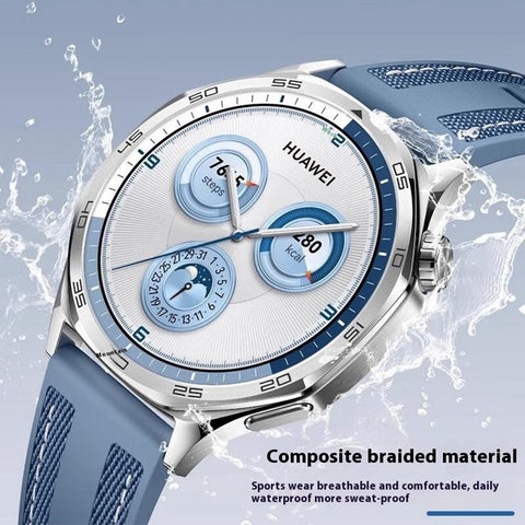 22mm Nylon Silicone Watch Band For Huawei Watch GT 5 Pro 46mm  /  GT 5 46mm  /  GT 4 46mm  /  GT 3 Pro 46mm  /  GT 3 46mm Replacement Strap