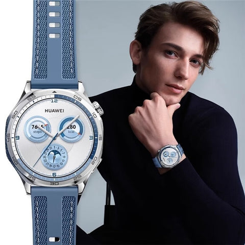 22mm Nylon Silicone Watch Band For Huawei Watch GT 5 Pro 46mm  /  GT 5 46mm  /  GT 4 46mm  /  GT 3 Pro 46mm  /  GT 3 46mm Replacement Strap