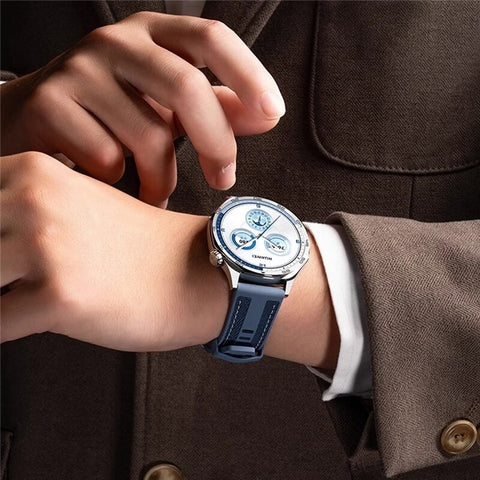 22mm Nylon Silicone Watch Band For Huawei Watch GT 5 Pro 46mm  /  GT 5 46mm  /  GT 4 46mm  /  GT 3 Pro 46mm  /  GT 3 46mm Replacement Strap