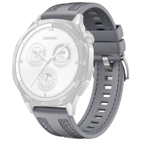 22mm Nylon Silicone Watch Band For Huawei Watch GT 5 Pro 46mm  /  GT 5 46mm  /  GT 4 46mm  /  GT 3 Pro 46mm  /  GT 3 46mm Replacement Strap