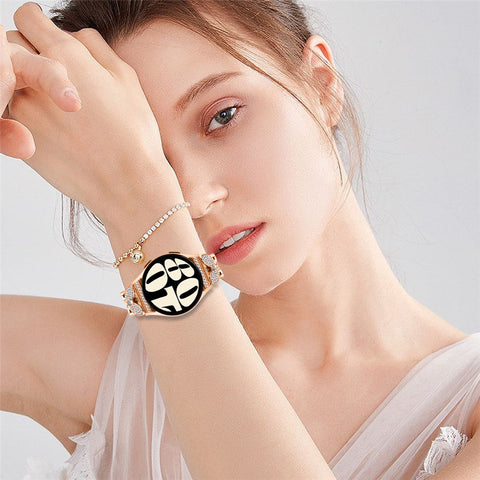 For Huawei Watch 3 / Watch 3 Pro Band Butterfly Rhinestones Decor Alloy Metal Watch Strap