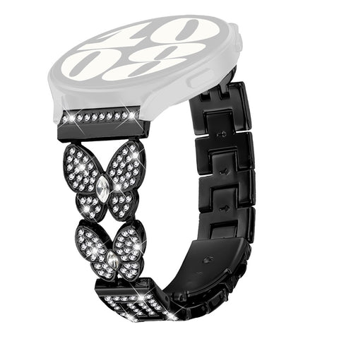 For Huawei Watch 3 / Watch 3 Pro Band Butterfly Rhinestones Decor Alloy Metal Watch Strap