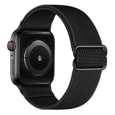 Adjustable Braided Polyester Nylon Watch Band Strap for Apple Watch Ultra 3 2 1 49mm / Series 11 10 46mm / 9 8 7 45mm / SE3 SE2 SE 6 5 4 44mm / 3 2 1 42mm