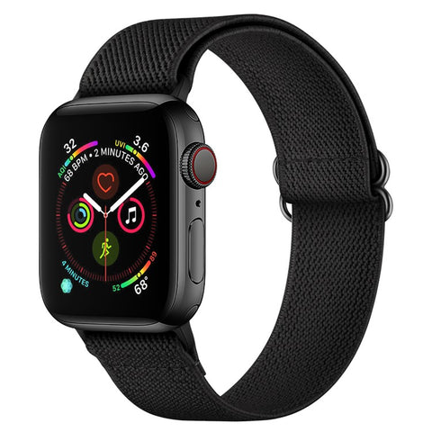 Adjustable Braided Polyester Nylon Watch Band Strap for Apple Watch Ultra 3 2 1 49mm / Series 11 10 46mm / 9 8 7 45mm / SE3 SE2 SE 6 5 4 44mm / 3 2 1 42mm