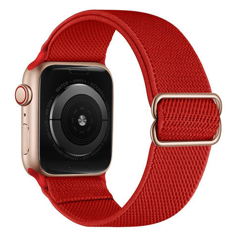 Adjustable Braided Polyester Nylon Watch Band Strap for Apple Watch Ultra 3 2 1 49mm / Series 11 10 46mm / 9 8 7 45mm / SE3 SE2 SE 6 5 4 44mm / 3 2 1 42mm