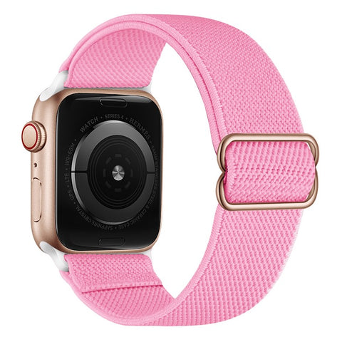 Adjustable Braided Polyester Nylon Watch Band Strap for Apple Watch Ultra 3 2 1 49mm / Series 11 10 46mm / 9 8 7 45mm / SE3 SE2 SE 6 5 4 44mm / 3 2 1 42mm