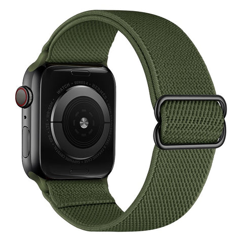 Adjustable Braided Polyester Nylon Watch Band Strap for Apple Watch Ultra 3 2 1 49mm / Series 11 10 46mm / 9 8 7 45mm / SE3 SE2 SE 6 5 4 44mm / 3 2 1 42mm