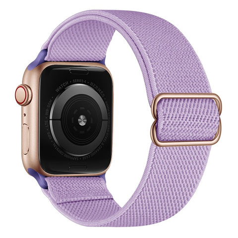 Adjustable Braided Polyester Nylon Watch Band Strap for Apple Watch Ultra 3 2 1 49mm / Series 11 10 46mm / 9 8 7 45mm / SE3 SE2 SE 6 5 4 44mm / 3 2 1 42mm