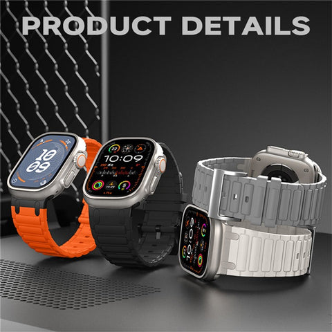 Thickened Silicone Strap for Apple Watch Ultra 3 2 1 49mm / Series 11 10 46mm / 9 8 7 45mm / SE3 SE2 SE 6 5 4 44mm / 3 2 1 42mm Watch Band