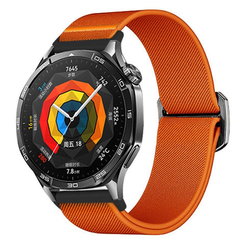 22mm Watch Band For Huawei Watch GT 5 Pro 46mm  /  GT 5 46mm  /  GT 4 46mm Elastic Nylon Braided Strap