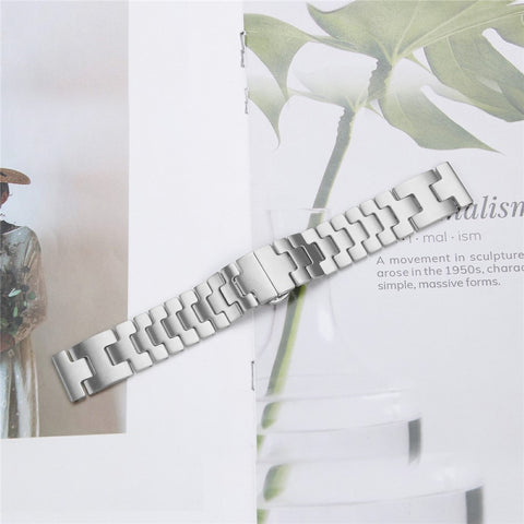 For Huawei Watch GT 4 46mm Replacement Strap H-Type Butterfly Clasp Stainless Steel Watch Band Silver