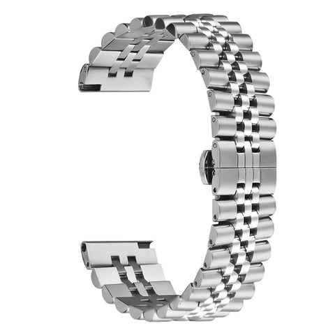 For Huawei Watch GT 4 46mm Wrist Band 5-Bead Stainless Steel Butterfly Clasp Watch Strap